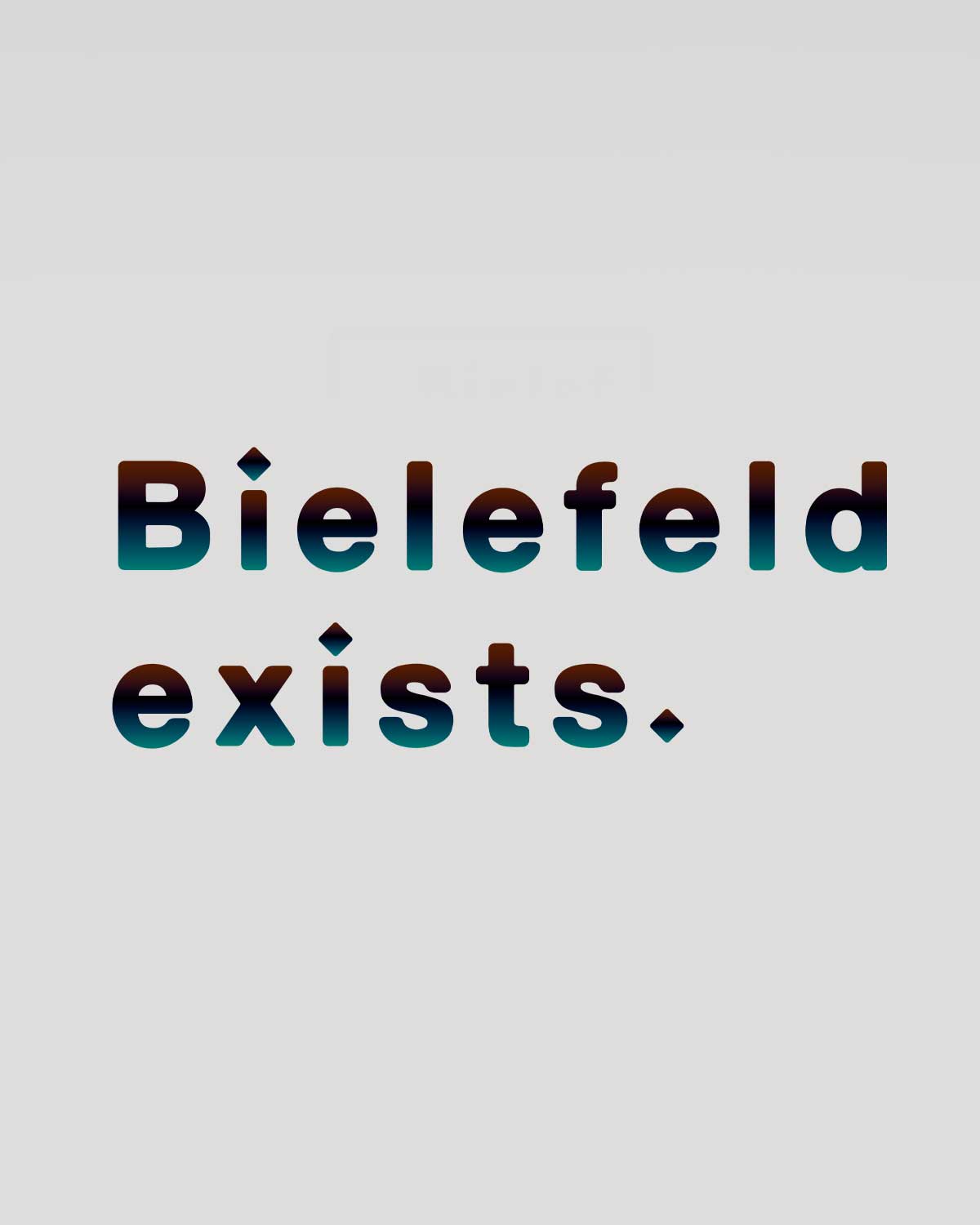 Bielefeld exists: Retro Square Shirt - Organic Shirt (BackPrint)