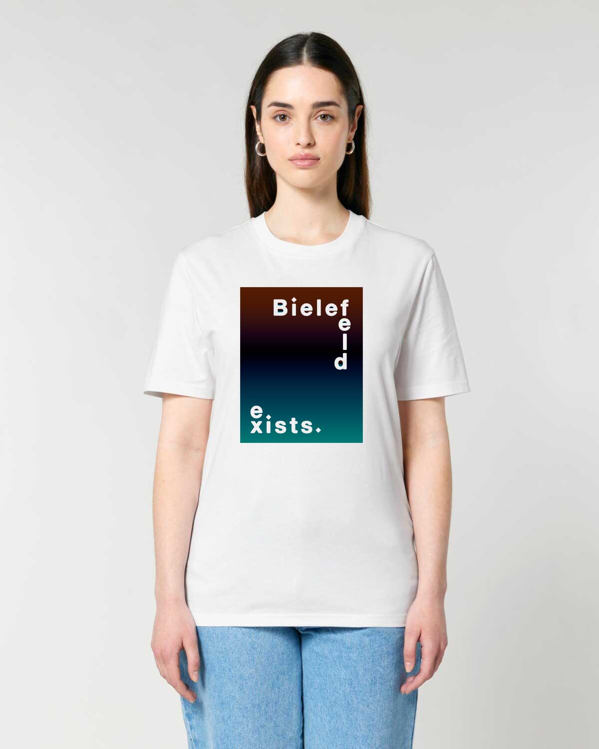 Bielefeld exists. Retro Shirt - Organic Shirt (FrontPrint)