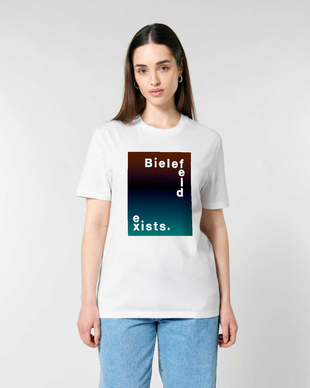Bielefeld exists. Retro Shirt - Organic Shirt (FrontPrint)