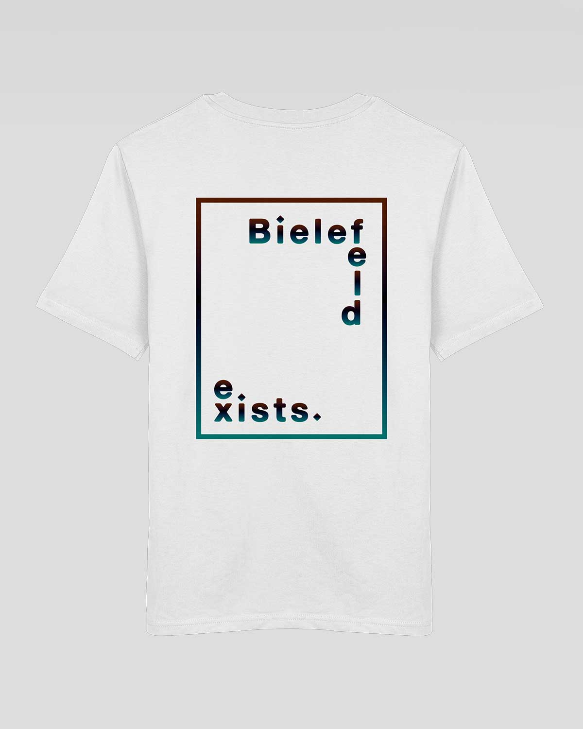 Bielefeld exists: Retro Square Shirt - Organic Shirt (BackPrint)