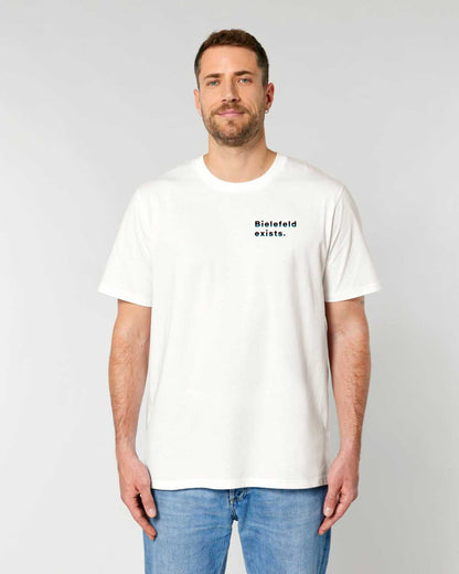 Bielefeld exists: Retro Square Shirt - Organic Shirt (BackPrint)