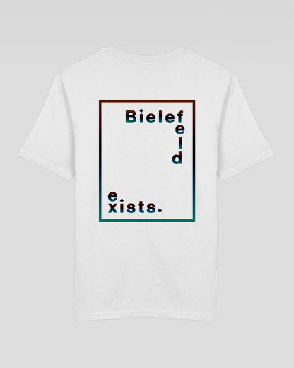 Bielefeld exists: Retro Square Shirt - Organic Shirt (BackPrint)