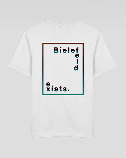 Bielefeld exists: Retro Square Shirt - Organic Shirt (BackPrint)